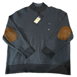 NWT Chaps B&T Twist‎ Textured Button Mock Neck Sweater Size 3XB